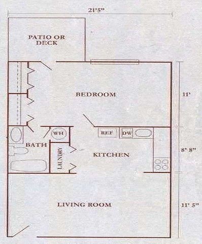 1 bed 1 bath A at Overlook Club Apartments, Cummings, GA